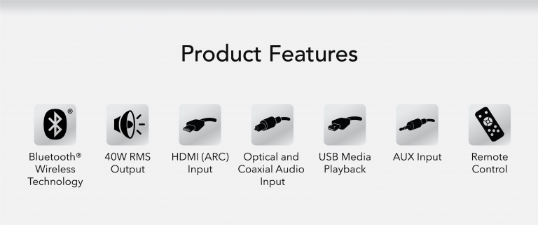 2.0 Premium Bluetooth Soundbar with Enhanced Bass – Bauhn