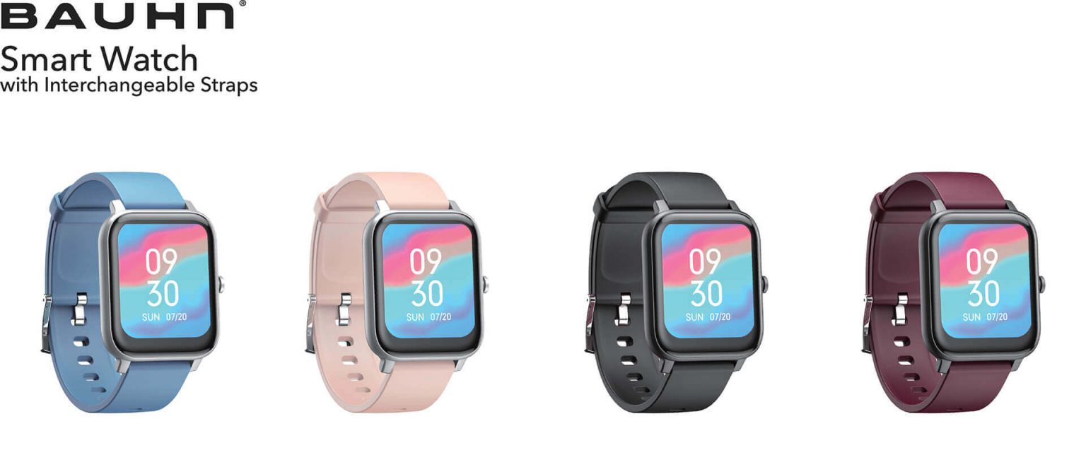 Smart Watch with interchangeable straps Bauhn