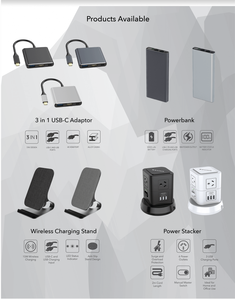 Assorted mobile office accessories Bauhn