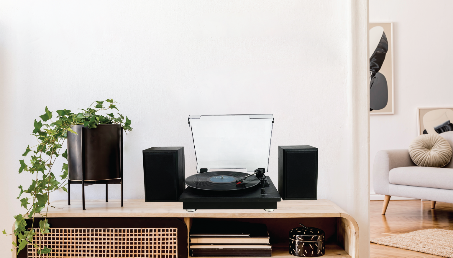 Turntable with Speakers Bauhn