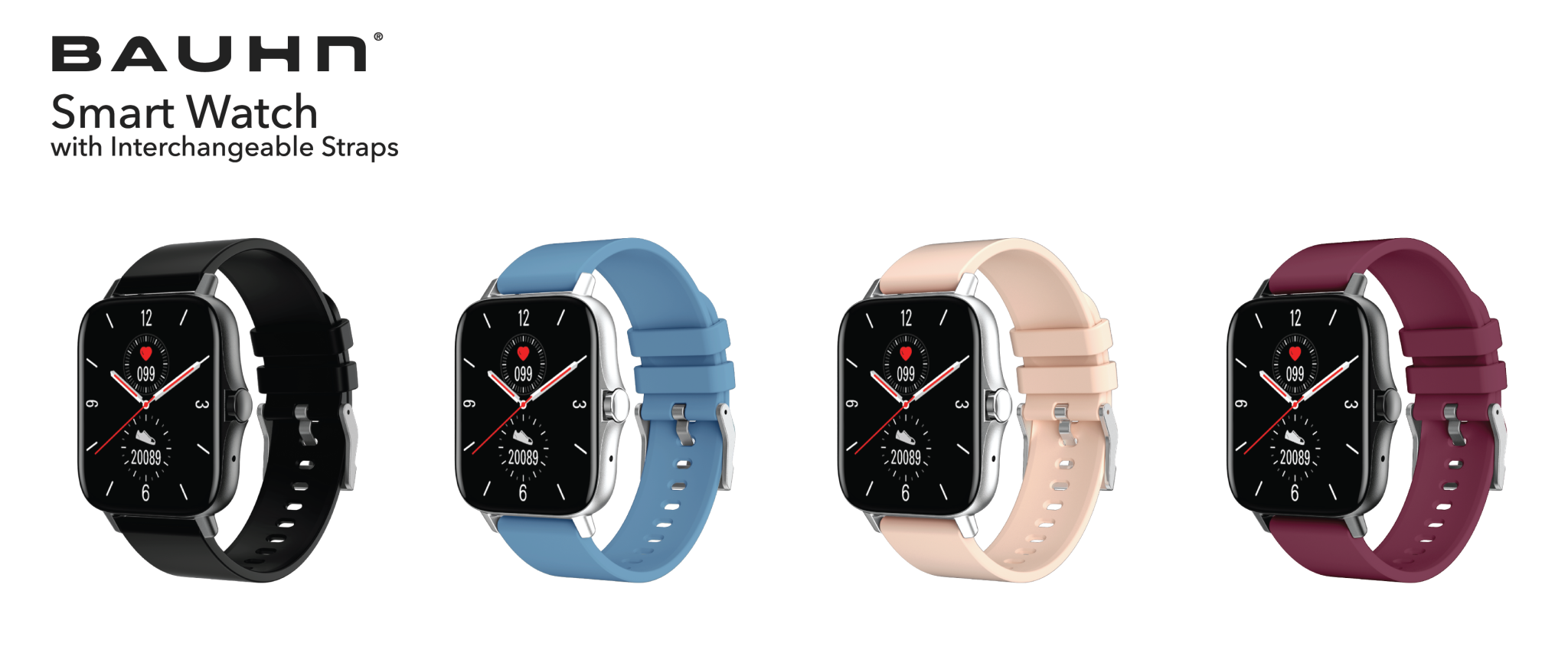 Smart Watch with interchangeable straps Bauhn