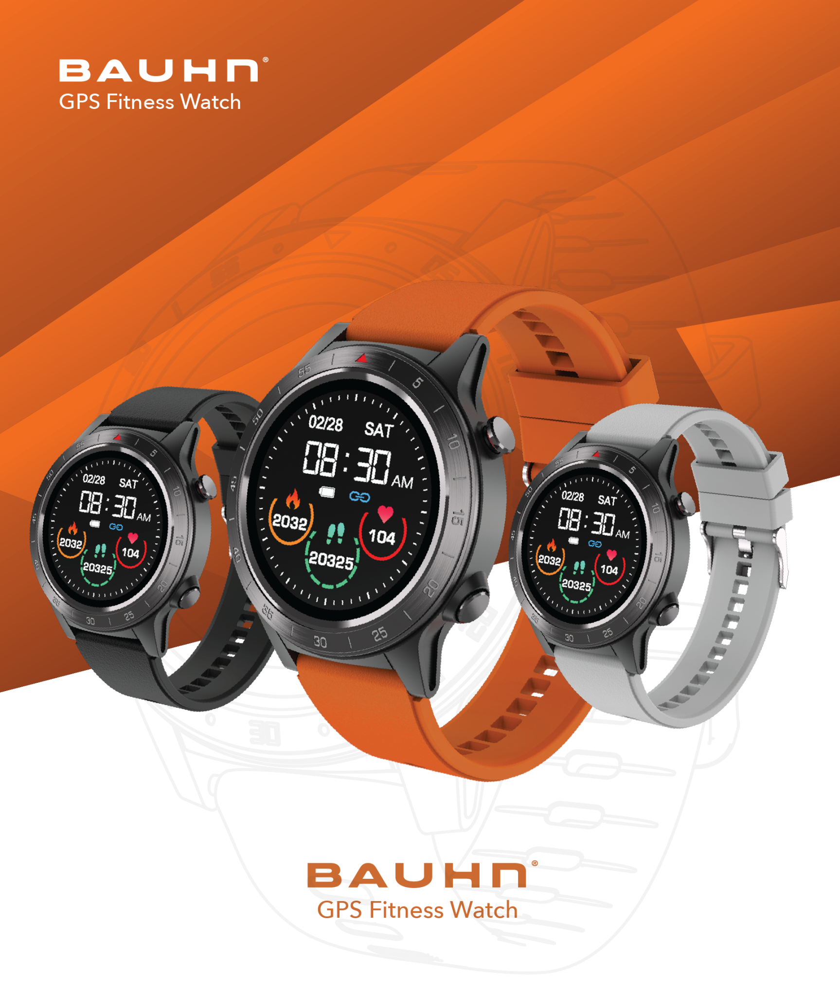 GPS Fitness Watch Bauhn