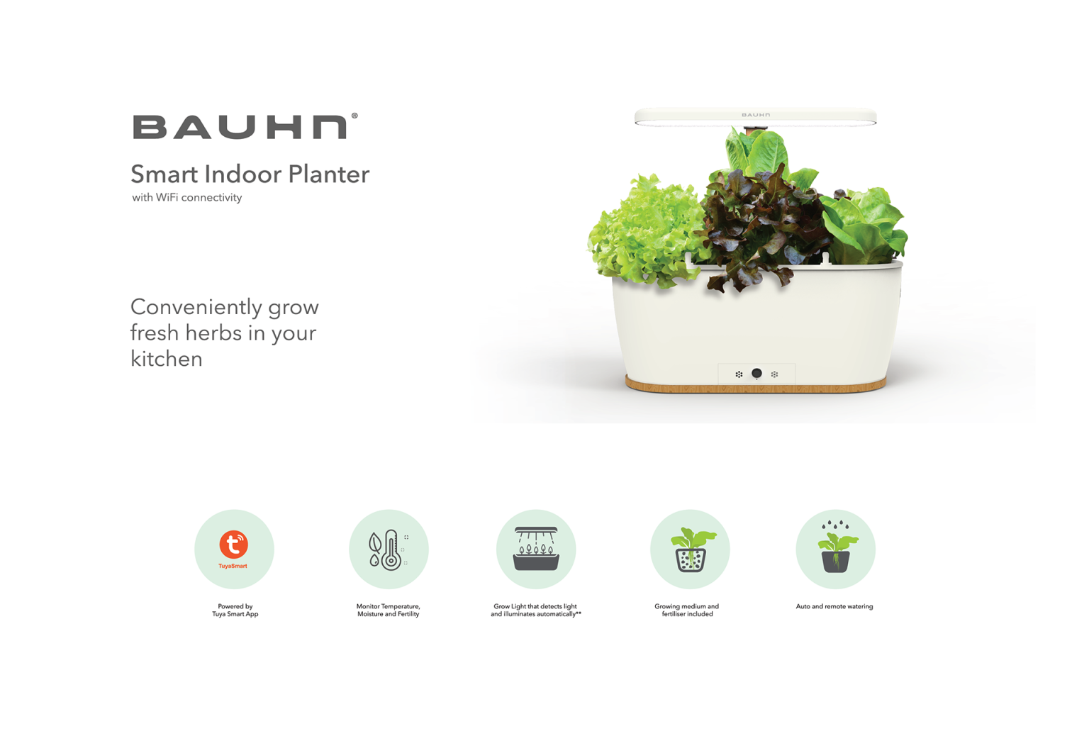 Smart Indoor Planter with with WiFi connectivity Bauhn