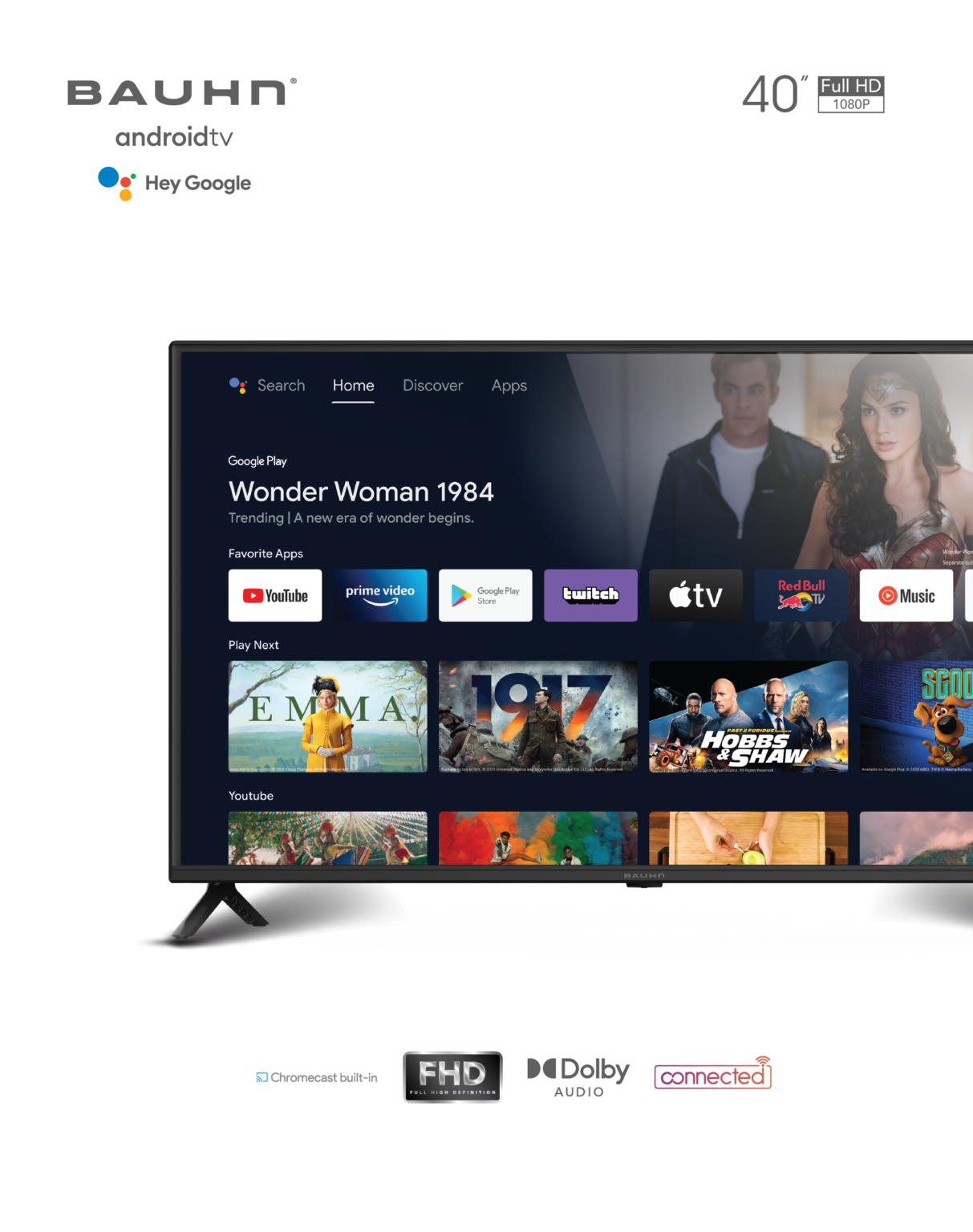 40” FHD Android TV Bauhn