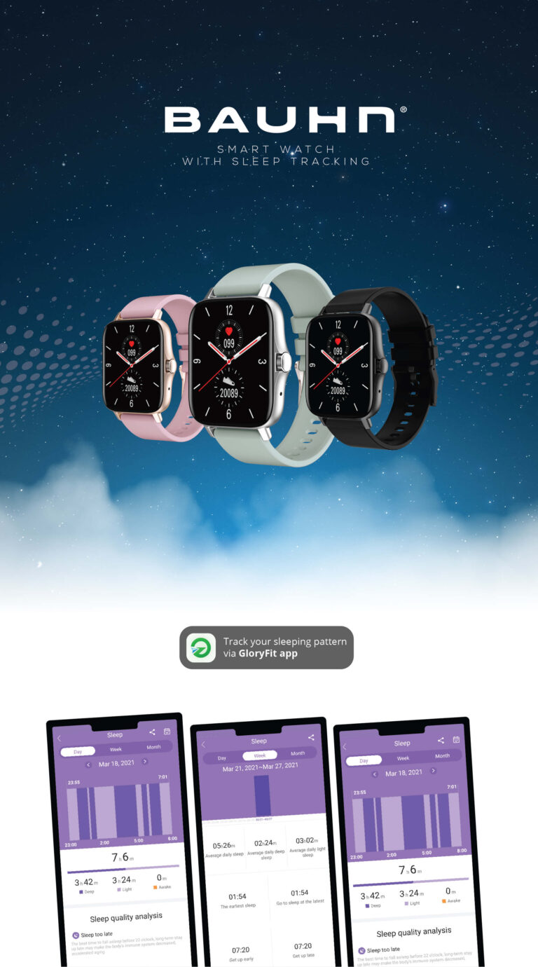 Smart Watch with Sleep Tracking Bauhn
