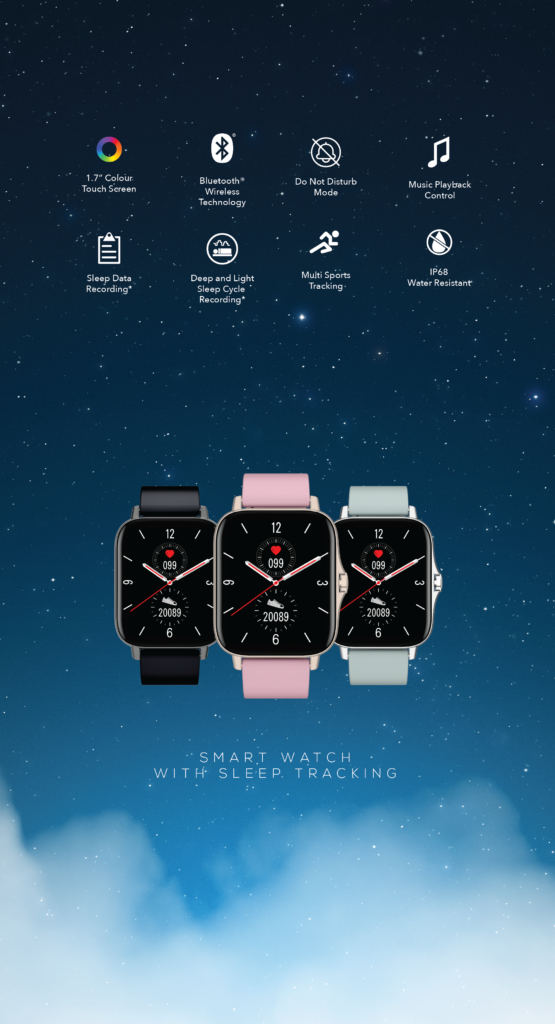 Smart Watch with Sleep Tracking Bauhn